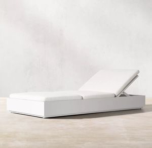 Tumbonas de Aluminio Blancas para Exteriores, Diseño Nuevo, Camas de Día para Piscina, Tumbonas para Tomar el Sol con Sombrilla - Product Image 5
