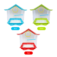 Haute qualité 30*22*38cm Portable fil de fer petite Cage à oiseaux perroquet maison d'élevage fantaisie canari Cage à oiseaux boîte à nourriture intégrée