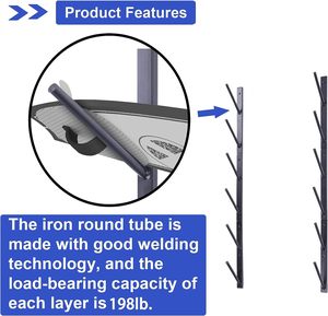 Estante de exhibición de monopatín para tiendas, tienda minorista, soporte de exhibición de esquí montado en la pared, estante de tabla de nieve, estante de exhibición para Longboard - Product Image 3