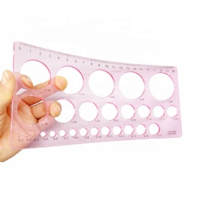 Pochoirs de <span class=keywords><strong>dessin</strong></span> multifonctionnels réutilisables en plastique Règle de mesure des mamelons et des seins Modèle de papier à bride - Product Image 2