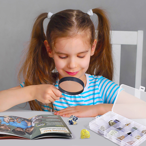 48 collezione <span class=keywords><strong>Rock</strong></span> per bambini 48 pezzi pietre preziose e cristalli Set rocce e minerali Kit di scienza per i bambini - Product Image 5
