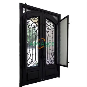 Chine Puissant Usine Personnalisé À La Main En Fer Forgé Double Porte Élégant De Luxe Rétro Vill - Product Image 6