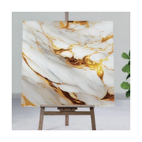 Autocollant mural en carrelage de marbre moderne, imperméable, en PVC épaissi pour salon, autocollant UV