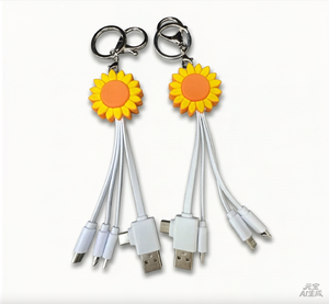 Porte-clés en PVC en forme d'avocat, câble de charge USB 3 en 1, 4 en 1, nouveauté, forme de fruit, USB portable <span class=keywords><strong>type</strong></span> C, micro, tout-en-un, cadeau - Product Image 2