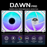 Ventilateur de refroidissement pour boîtier d'ordinateur Asiahorse ARGB 120 mm à roulement hydraulique haute performance, compatible avec les systèmes Lian Li, conçu pour les configurations de PC de jeu personnalisées