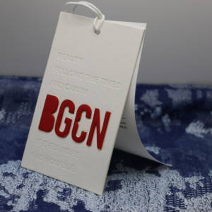 بطاقة ملابس عالية الجودة بتصميم عصري مخصص وشعار ثلاثي الأبعاد لعلامة تجارية فاخرة - Product Image 2