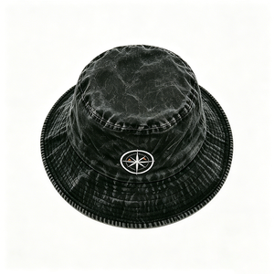 Sombrero de Pescador de Algodón Lavado con Bordado de Brújula, Protección UV, Estilo Vintage Desgastado, para Exteriores, Unisex, Varios Colores - Product Image 6