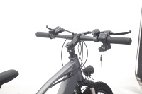 Vélo électrique de montagne pour adultes de 20 pouces, moteur sans balais 36V 350W, batterie lithium intégrée au moyeu arrière, cadre en acier à haute teneur en carbone, fourche à suspension 21