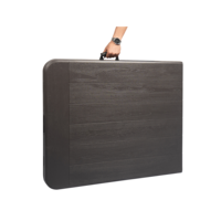 Meubles d'extérieur portables, table pliante rectangulaire en plastique blanche de 6 pieds, pour banquets, traiteur, barbecue, camping, pique-nique