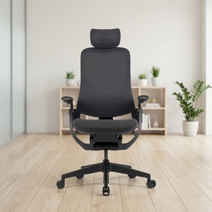 Chaise de bureau ergonomique avec <span class=keywords><strong>support</strong></span> dorsal dynamique, chaise de direction à dossier haut en maille, accoudoirs réglables en 3D et appui-tête 4D - Product Image 1