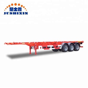 China Marca 2/3 eje 20/40/45 pies esqueleto/cama plana remolque utilidad - Product Image 2