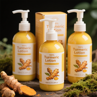 Lotion corporelle au curcuma pour soins de la peau arbutine kojique et papaye pour blanchir et nourrir