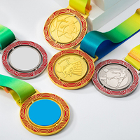 Nouvelle Arrivée Honneur Rotation Médaille En Gros 3D Spin Graduation Cadeau Souvenir Médailles Récompense Personnalisé Personnalisé Gagnant Médaille avec Ruban