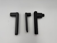 Poignée de porte en alliage d'aluminium et de zinc moulée sous pression, personnalisable OEM/ODM, avec finition de surface par revêtement en poudre, anodisation et polissage