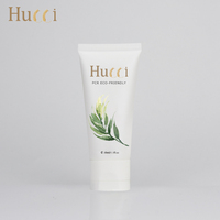Tube souple personnalisé D40 60ml-100ml blanc écologique en PCR pour emballage de lotion pour les mains et nettoyant visage avec bouchon à clapet