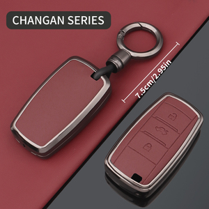 Per i mercati transfrontalieri: Cover per chiave auto in lega di zinco e pelle per Changan CS55PLUS, CS35PLUS, CS75, UNI-T, Oshan - Vendita all'ingrosso direttamente dalla fabbrica - Product Image 5