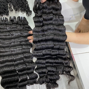 Extensiones de Cabello Virgen Ondulado Profundo con Clip y Cinta Adhesiva, de un Solo Donante, Súper Doble Trama, Calidad de Lujo - Product Image 4