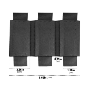 Porte-chargeurs triple en nylon, accessoire pour gilet tactique, rangement suspendu, fonction de sécurité, étuis en cuir pour le terrain CS - Product Image 1