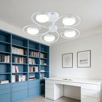 Plafonnier LED en forme de pétale avec télécommande, éclairage moderne et minimaliste pour chambre à coucher et salle à manger