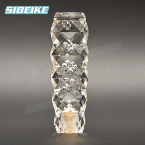 Pomello del cambio in cristallo stile diamante 3D 15cm accessori per auto JDM pomello del cambio del cambio a bolle trasparente adesivo casuale - Product Image 6
