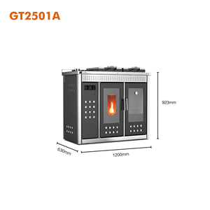 ZLGT2501A Caldaia a Pellet da Interno 3 in 1, Stufa a Pellet con Boiler Scaldacqua, Forno e Piano Cottura - Product Image 5