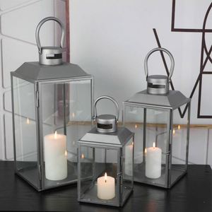 Casa Uso de decoración de metal negro vela linterna - Product Image 6