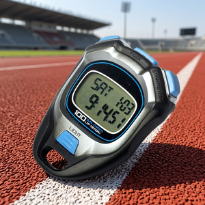 Chronomètre numérique à mémoire de temps de tour 00-Lap Split WT058, étanche, avec fonction d'alarme de tour le plus rapide et fonction Pacer pour l'entraînement de course à pied - Product Image 1