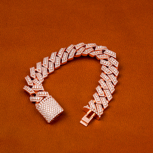 Designer VVS Moissanite Cuban Link <b>Bracelet</b> 925 <b>Silver</b> Custom Fit Luxury Jewelry for Trendsetting Style - Product Image 4
