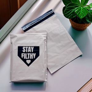 Custom Logo Eco-Friendly Courier Mailers Cream Color Perfume Packaging Printed Poly Bags for Cosmetic Use - Product Image 1