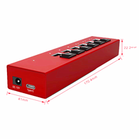 USB Hub Adapter USB-C 6 dalam 1, Multiport konektor untuk laptop dan ponsel antarmuka USB 3.0 tersedia
