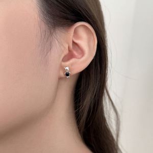 Dylam <b>Cute</b> Charm Design Fashion Jewelry Rhodium Plated 925 Silver 5A Zirconia <b>Bear</b> Shape Stud Earrings for Daily Wear Life - Product Image 6