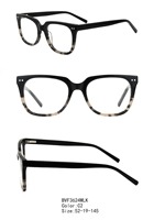 Gafas de acetato de alta calidad con bisagras de resorte, montura cuadrada, lentes ópticas de diseñador para mujer