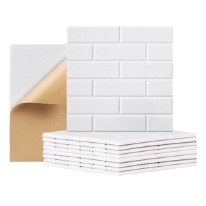 Set di 12 Pannelli Fonoassorbenti e Fonoisolanti a Forma di Mattone per Installazione con Colla, per Riduzione del Rumore e Decorazione Pareti - Product Image 5
