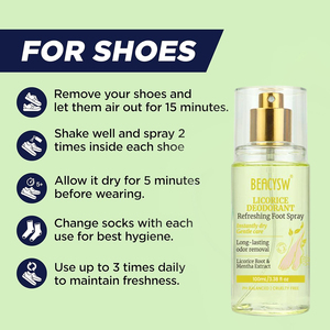 Spray Refrescante para Calzado con Árbol de Té y Eucalipto: Elimina el Olor, Refresca Zapatos y Ropa Deportiva |   Fábrica OEM con Certificación GMP - Product Image 5