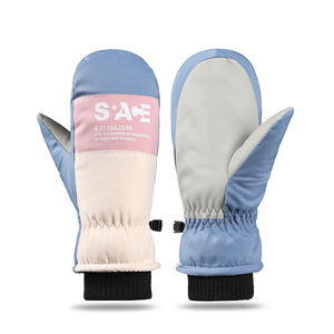 Gants de ski d'hiver Sae unisexes, doublés de polaire, isolés thermiquement, chauds, pour les sports de neige en plein air - Product Image 5