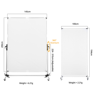 AMBITFUL - Panel de Luz Suave Fijo de 100*194cm, Difusor Plateado Grande, Reflector con Marco de Aleación de Aluminio para Fotografía - Product Image 2
