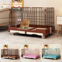 Cage intérieure pour lapins avec deux plateaux de récupération de déchets coulissants, grande maison pour cochons d'Inde anti-urine, enclos mobile pour animaux de compagnie sur roues