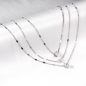 Collar Ason con Diseño Nuevo y Lujoso, Cadena Triple con Luna y Estrella, Zirconia, Chapado en Oro de 18K, Acero Inoxidable, para Fiesta - Product Image 2