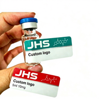 Étiquettes autocollantes personnalisées pour flacons de peptides 3ml 5ml 10ml, étiquettes d'emballage de peptides imperméables en feuille holographique adhésive
