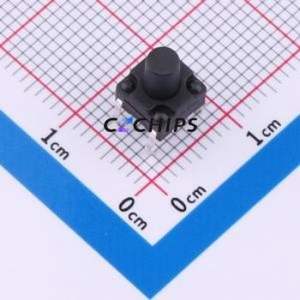 TS017-CBY1EH8.0 Tactile Switch Through hole-4P,6.1x6.1mm Switch Single Pole Single Throw Round Button 1.8N Through Hole - Product Image 1