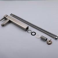 Robinet mural monocommande en nickel brossé de haute qualité, certifié NSF, avec capteur tactile et débit de 0,5 GPM