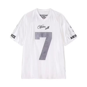 เสื้อยืดสไตล์วินเทจเจอร์ซีย์ ผ้าตาข่ายระบายอากาศ แห้งเร็ว ชุดแข่งแขนสั้น แบรนด์แฟชั่นสุดฮิต เสื้อบาสเก็ตบอลแนวสตรีท - Product Image 3