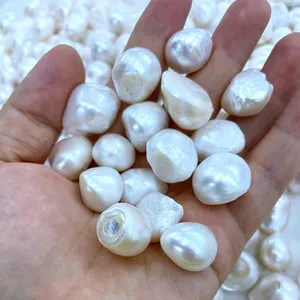 Perla Barroca grande, Perla suelta Irregular de agua dulce para fabricación de joyas DIY