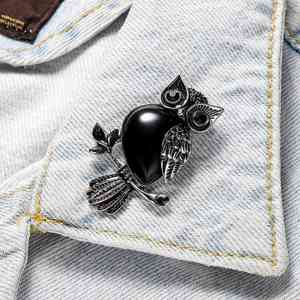 <span class=keywords><strong>Broche</strong></span> hibou vintage, énergie spirituelle, pierre précieuse, cristal de guérison, strass, <span class=keywords><strong>broche</strong></span> pour femmes et hommes, banquet de mariage - Product Image 5