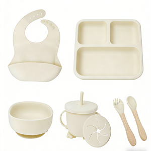 Juego <span class=keywords><strong>de</strong></span> Platos <span class=keywords><strong>de</strong></span> Silicona para Bebé con Logotipo Personalizado, 100% <span class=keywords><strong>de</strong></span> Grado Alimenticio, con Succión, Impermeables y Seguros para Niños Pequeños - Product Image 2