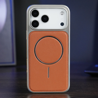 JOYPORODO L142 Coque de Téléphone en Cuir Personnalisée pour iPhone 17 16 15 Pro Max Air, Housse Mobile Magnétique pour Samsung S26 S25 S24 Ultra