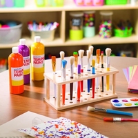 Set cat Tempera 10 warna yang dapat dicuci untuk anak-anak, pigmen kaya tidak beracun, cat seni aman botol 16oz untuk kelas dan Prasekolah