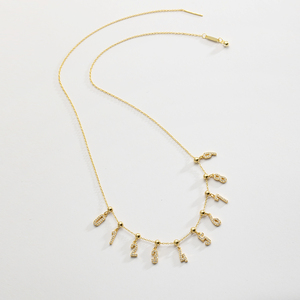 FUAMAY oro placcato 18K Angel Number Diy ciondoli <span class=keywords><strong>collana</strong></span> ciondoli numero 0-9 Charm <span class=keywords><strong>collana</strong></span> da te con zircone - Product Image 3