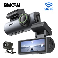 Caméra embarquée 4K avec WiFi intégré, écran 3,2'', double caméra, GPS, enregistrement avant/arrière, vision nocturne 1080P, enregistrement en boucle, résistante à la chaleur
