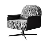 Fauteuil pivotant inclinable moderne minimaliste de style italien pour la maison, la chambre à coucher, le salon, l'extérieur, la villa et l'hôtel